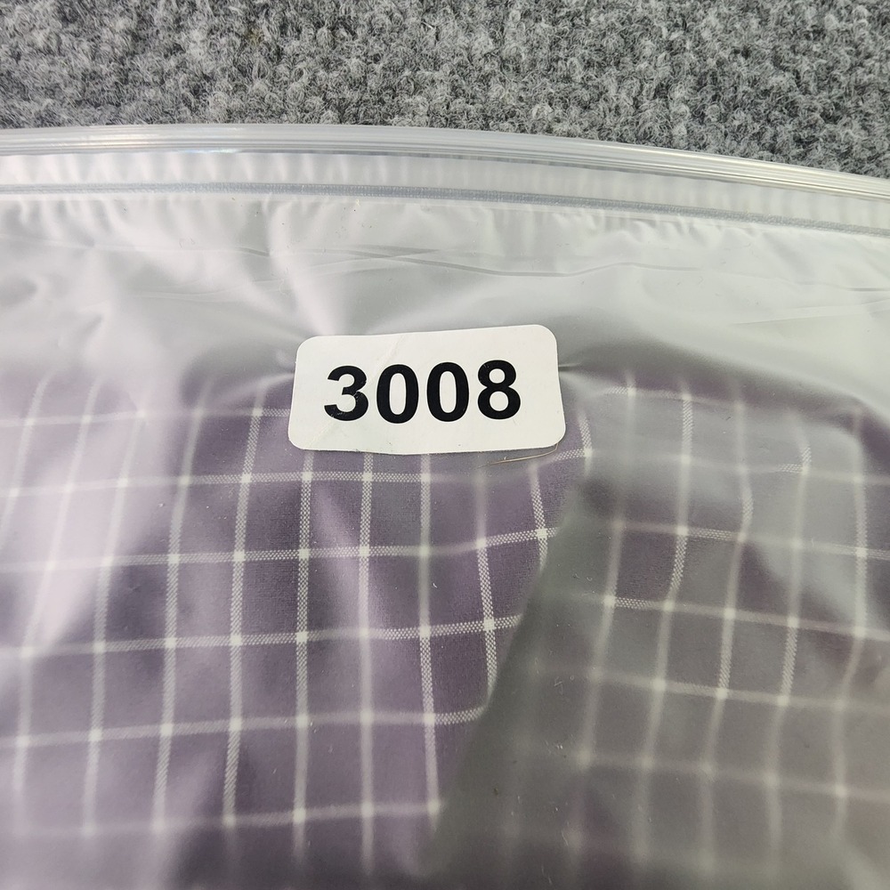 LL Bean Shirt Mens XXL Tall Purple White Check Button Down Wrinkle Resistant - Picture 11 of 11